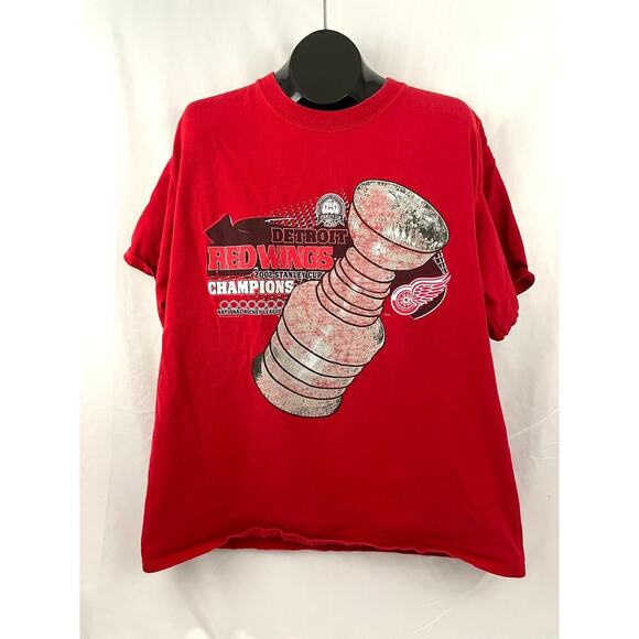 VTG Detroit Red Wings NHL Shirt XL 2000's Lee Sport T-Shirt 100% Cotton - Picture 1 of 15
